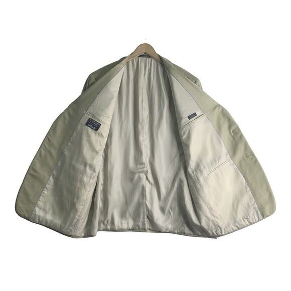 Roundtree & Yorke Silk Worsted Wool Sport Coat Mens Size 48R Beige NWT $199 - Picture 5 of 9